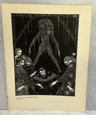 Ilustração Harry Clarke Poe B & W 1936 “Morella” Original - Imagem 1 de 4