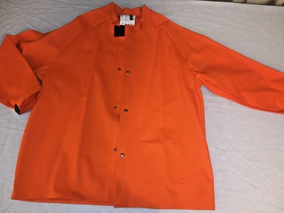Westex XL Proban FR 7A Flame Resistant Orange Work Safety Jacket Weld Snap Close - Image 1 of 4