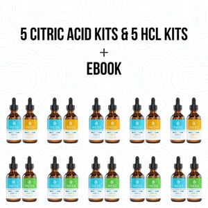10pk 1NESS® Water Purification Drops Kits (Citric + HCL) w/ eBook 2oz Glass - Picture 1 of 16