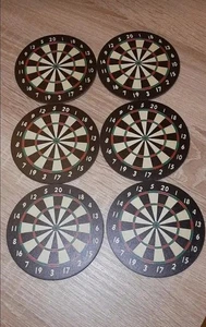 Dartscheiben Getränkeuntersetzer Holz-Untersetzer Bieruntersetzer - Bild 1 von 6