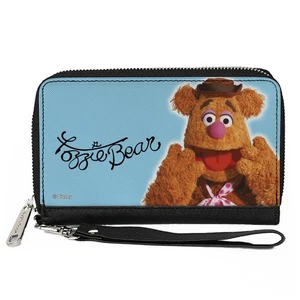 Cartera Disney, Cremallera Alrededor, Los Muppets Fozzie Oso Retrato y Autógrafo Azul... - Imagen 1 de 8