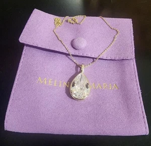 Collar lágrima MELINDA MARIA "She's So Stunning" tono dorado Diamondtes + REGALO - Imagen 1 de 4