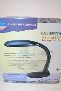 American Lighting Full Spectrum Natural Light Reading Desk Lamp #9302TB BNIB - Picture 1 of 4