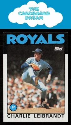 Charlie Leibrandt 1986 Topps #77 Kansas City Royals Baseball Card - Image 1 of 2