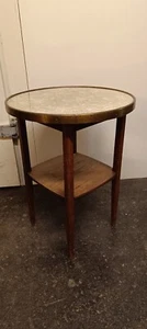 Alte Schöne Runder Beistelltisch - Bild 1 von 8