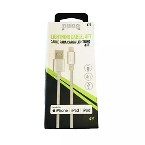 PUGS Apple Charging Cable 4' Silver - Picture 1 of 3