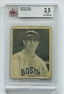 Moe Berg ~ Red Sox ~ 1939 Play Ball Card #103 ~ Beckett Grading 2.5 - Picture 1 of 6