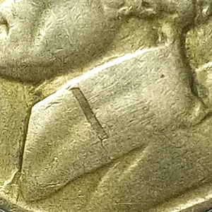 1944-D silver Jefferson Nickel Error - Obv. Strike Through / Rev. Rotation Error - Picture 1 of 3