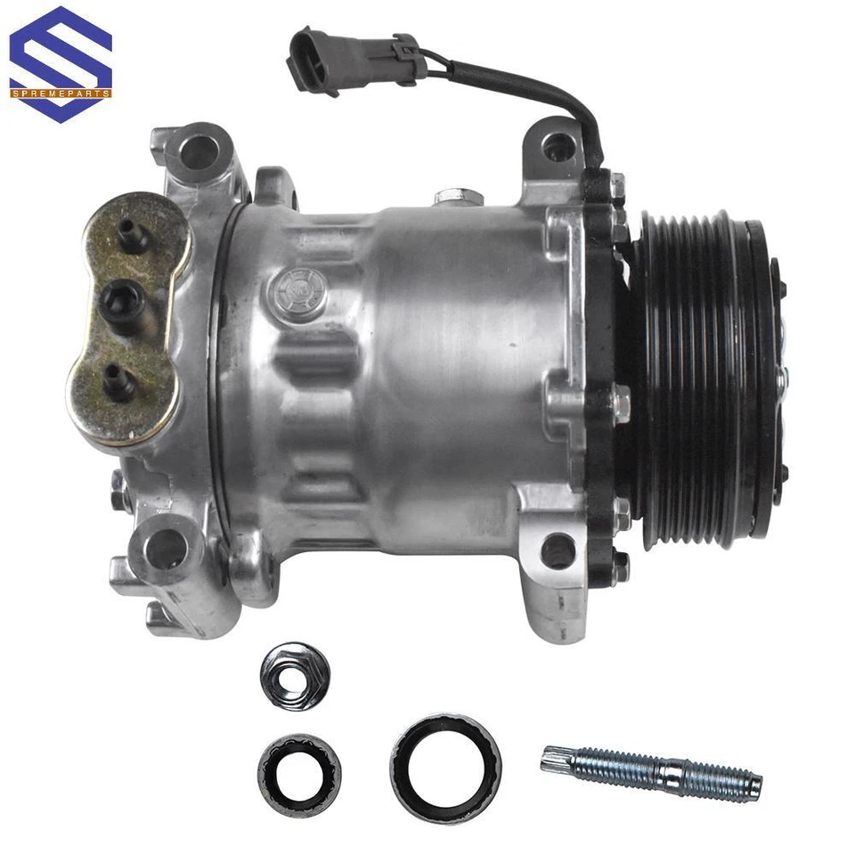 Compresor de aire acondicionado con embrague para Chevrolet C4500 C5500 Kodiak GMC Topkick 2003-2007 Foto 1 de 4
