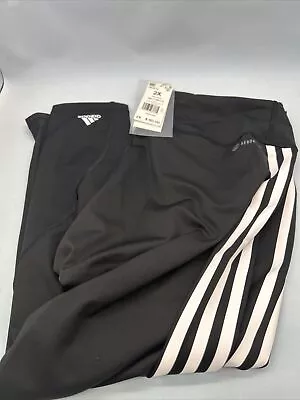 Adidas Versatility Training 7/8 Tights Women’s 2X Black, White 3-Stripes H64212 - Image 1 of 4