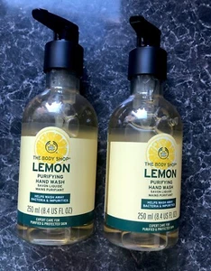 2 x THE BODY SHOP Lemon Purifying Hand Wash 250ml Lemon essential oil - Picture 1 of 2