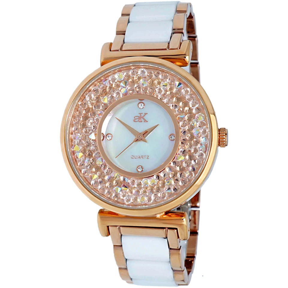 Adee Kaye Women's Watch Pisa Quartz Yellow and White Mop Dial Bracelet AK8662 - Image 1 of 1