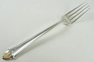 Gorham Sterling Silver Gold Accent Fork 7 3/4” Edgemont Pattern 1987 - Picture 1 of 3