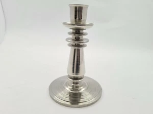 Vintage Soviet Candlestick Stainless Steel Handmade Carved on a Lathe USSR 1980 - Picture 1 of 12
