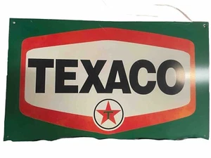 Texaco Gasoline Motor Oil Metal Tin Sign 12" x 16" Retro Vintage - Picture 1 of 1
