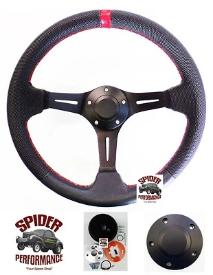 1969-1989 Pontiac steering wheel 13 3/4" RED LINE - Image 1 of 4