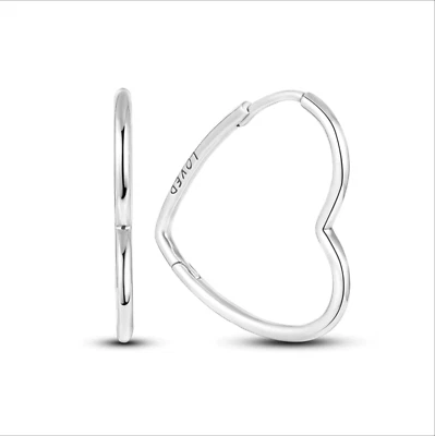 1 Paio Orecchini A Cerchio Donna 925 Argento Sterling Zirconia Pendente - Immagine 1 di 4