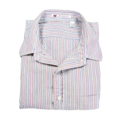 Kenneth Gordon Mens Striped Dress Shirt KSG Classic Button Down Finest Cotton - Image 1 of 4