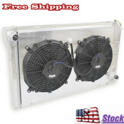 3Row Radiator+Shroud+Fan For 1977-1982 Chevrolet Corvette Base Coupe 5.7/5.0L V8 — 第 1/4 张图片