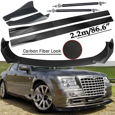 Front Lip Chin Bumper Body Kits 86.6" Side Skirt For Chrysler 300C SRT8 300M 200 Foto 1 de 4