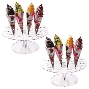 2 Pack Ice Cream Cone Holder Stand With 16 Holes Ice Cream Cone Display Stand Ho - Picture 1 of 7