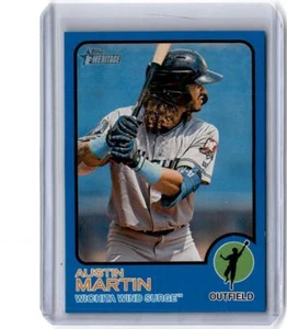 2022 Topps Heritage Minor League #42 Austin Martin Blue Border /99 - Bild 1 von 2