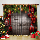 Christmas Curtains for Living Room Bedrrom, Holiday Season Backdrop, Blackout Wi