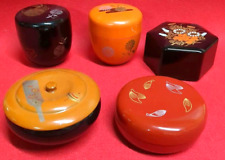 Natsume Tea Caddy Ceremony Container Case Sado Traditional Set of 5 From Japan