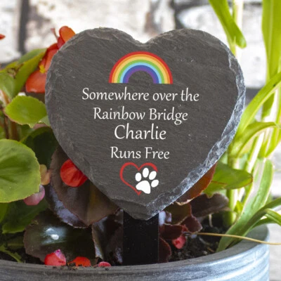 Personalised 11cm Pet Dog Memorial Plaque - Grave Marker - Image 1 of 2