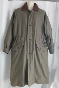 Rainforest Down Parka Barn Coat Drawstring Coat Sz M Green Trench Zip Out Liner - Picture 1 of 13