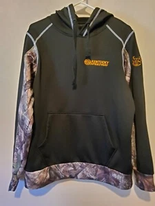 TrueTimber Black/Camo Kentucky Speedway Pullover Pocketed Drawstring Hoodie Sz M - Picture 1 of 8