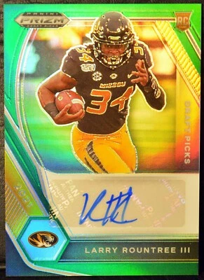2021 Panini Prizm Draft Picks LARRY ROUNTREE III Green Prizm AUTO Rookie NM-MT+ - Image 1 of 2