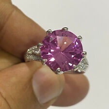 HSN Victoria Wieck 9.05 Ct Absolute Created Pink Sapphire Ring Pre-owned Jewelry