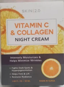 SKIN 2.0 VITAMIN C & COLLAGEN NIGHT CREAM 1.69 OZ / 50 ML Firms and Lifts - Picture 1 of 2