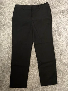 Womens Pants Size 10 Black Dress Pants Straight Leg Textured Sharagano Brand - Picture 1 of 4