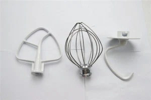 KSM150 Artisan Mixer Set fits KITCHENAID Flat Beater Wire Whip Dough Hook - Picture 1 of 4