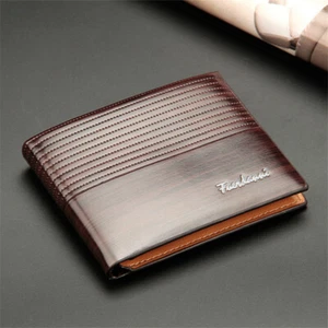 Cartera plegable para hombre Portatarjetas de crédito con identificación de dinero Cartera corta Bloqueo RFID - Imagen 1 de 14