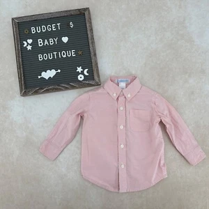 JANIE AND JACK Pink Button Up Dress Shirt Top Easter Size 6-12 Months - Picture 1 of 3