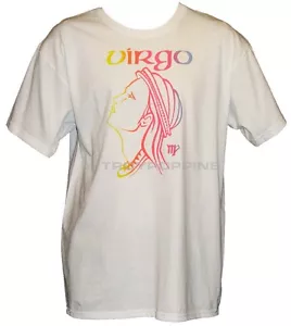 1-VIRGO RETRO SIGNO ASTROLÓGICO SÍMBOLO RAINBOW GEARCH CAMISETA PARA HOMBRE IMPRESA GRÁFICA - Imagen 1 de 2