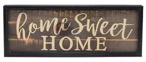 Home Sweet Home Farmhouse Sign Rustic Shelf Sitter Home Decor Wall Art Print - Picture 1 of 2