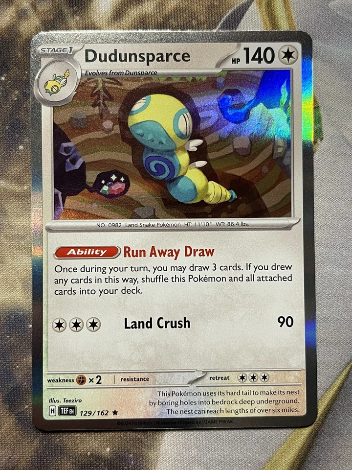 Pokémon TCG Dudunsparce SV05: Temporal Forces 129/162 Holo Rare - Image 1 of 1