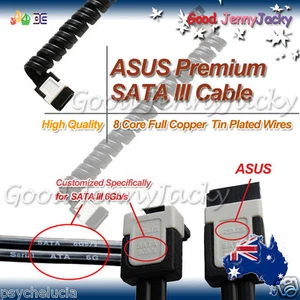 ASUS Serial ATA SATA 3 III Data Cable 6G w/ Lead Clips- Hard Drive HDD SSD DVDRW - Picture 1 of 2