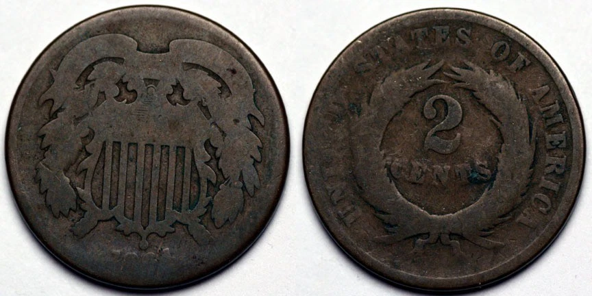 1864  Two Cent Piece - Image 1 of 1
