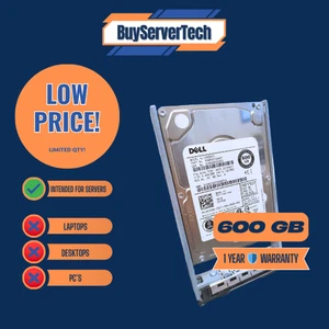Dell 5TFDD 600GB Enterprise 2.5" SAS Hard Disk Drive AL13SEB600 0 HOURS - Picture 1 of 2