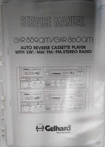 Autoradio Gelhard GXR 859 QM/GXR 860 QM Service Manual(Kopie) - Bild 1 von 1