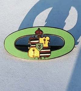 Hawaii weiche grüne emaillierte Brosche/Anstecknadel Sterlingsilber hergestellt in Honolulu (HC) - Bild 1 von 4