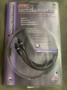 Monster Cable Interlink LightSpeed 100 Digital Fiber Optic Audio 1m/3.3' 300DFO - Picture 1 of 7