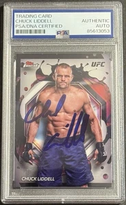 Chuck Liddell Iceman Signed Auto 2024 Topps Finest Rare UFC Card PSA/DNA Slabbed - Picture 1 of 2