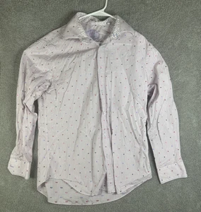 Bugatchi Shirt Mens Extra Large Grid Polka Dot Pattern Casual Unique Designer - Picture 1 of 10