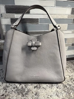 Bolso de Mano Kate Spade NY Talia Triple Compartimiento Gris Cuero Pila Foto 1 de 4